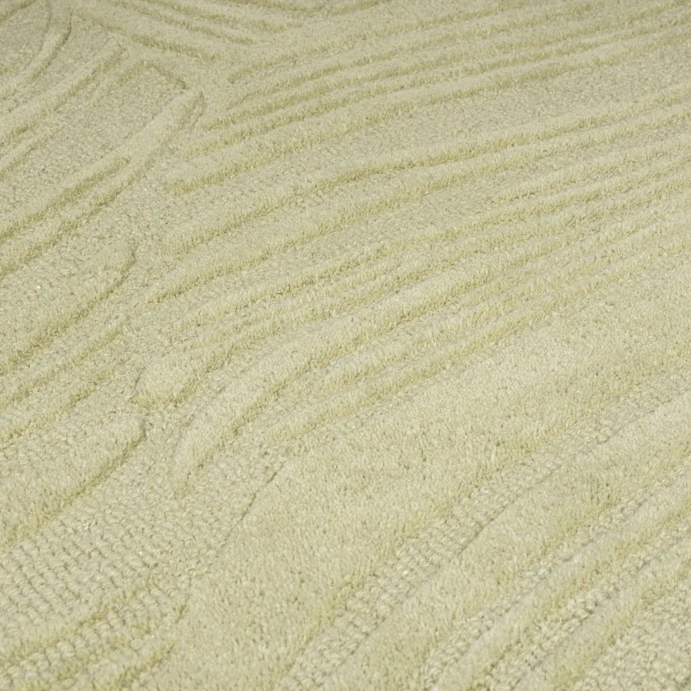 Zöld gyapjú szőnyeg 200x290 cm Lino Leaf – Flair Rugs