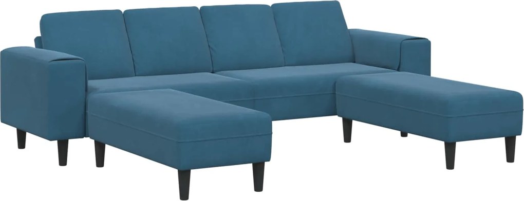 vidaXL Nappali Kanapé 3 pcs Kék