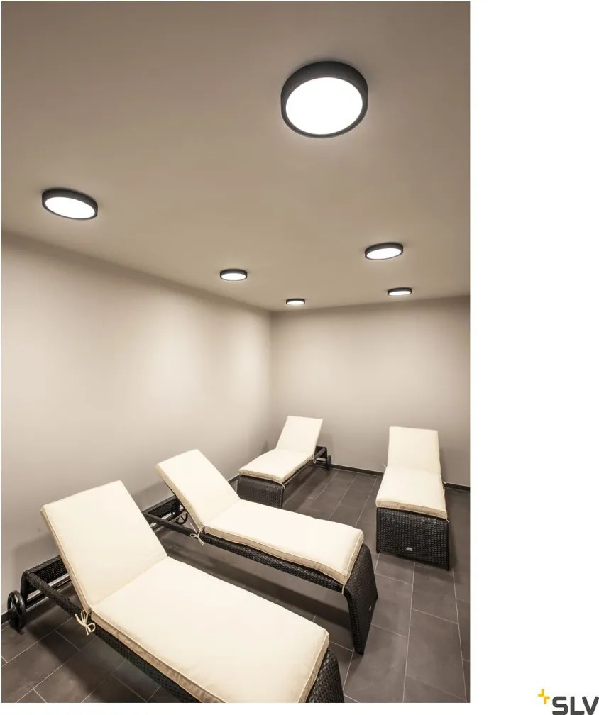 SLV 229965 AINOS Modern Kültéri Mennyezeti Lámpa Antracit, Fehér LED IP44