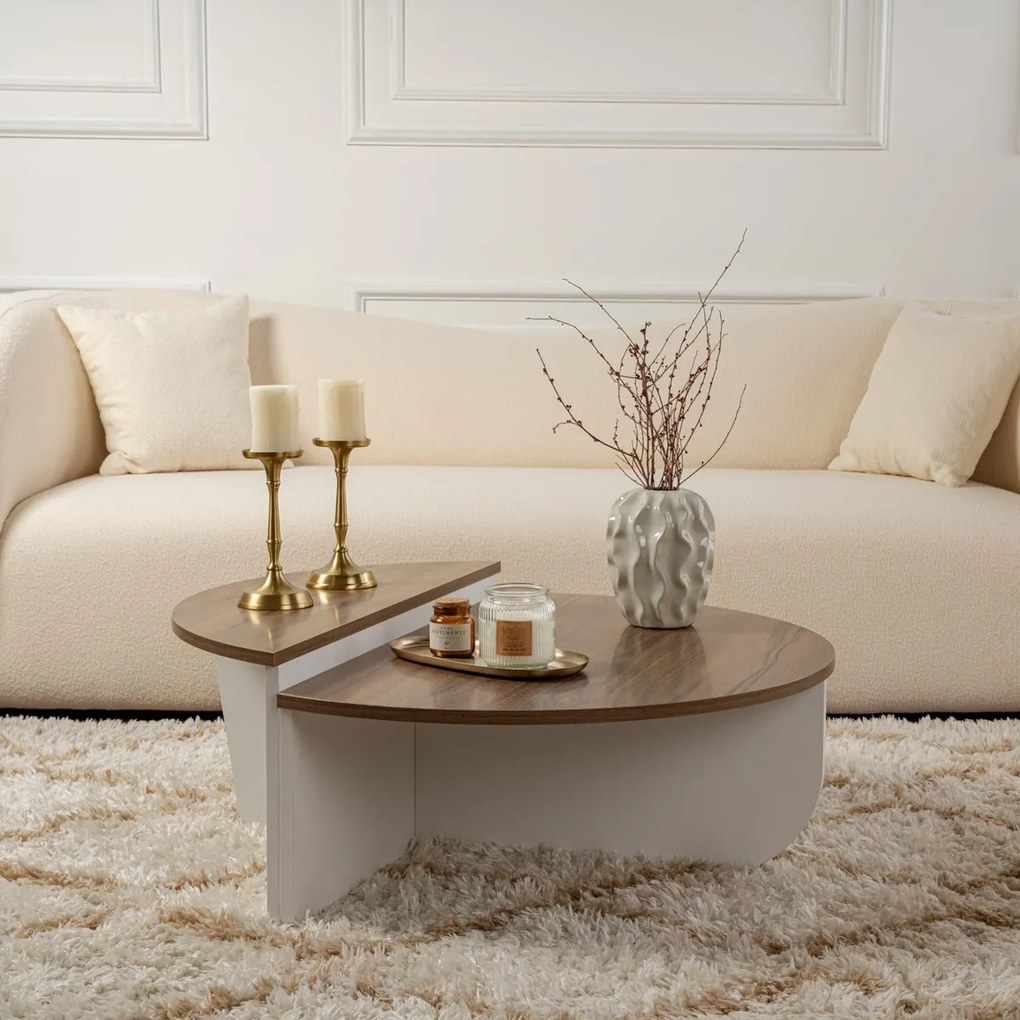 Orion Walnut White dohányzóasztal