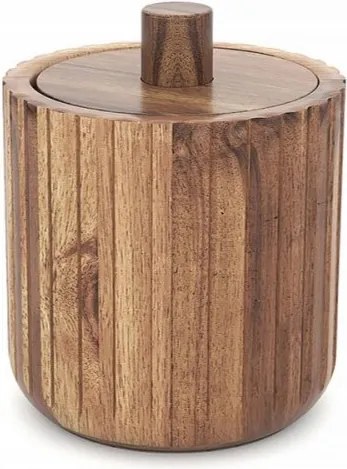 Nimco Akaya kis doboz tetővel kozmetikai tamponokhoz akácfából Ak 51_