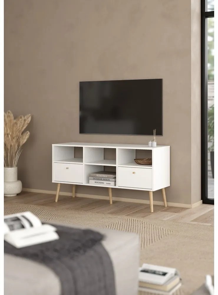 Fehér TV-állvány 117x61 cm Bodo – Tvilum