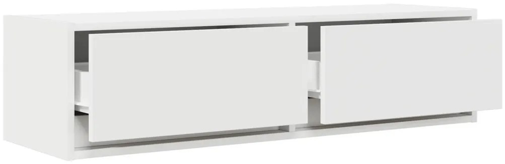 TV Szekrény Fehér 100x31x25,5 cm Műszaki Fa