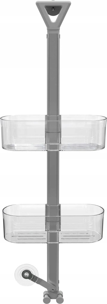 Függesztett Zuhanypolc Két Szint Ezüst Állítható Könnyű Összeszerelés