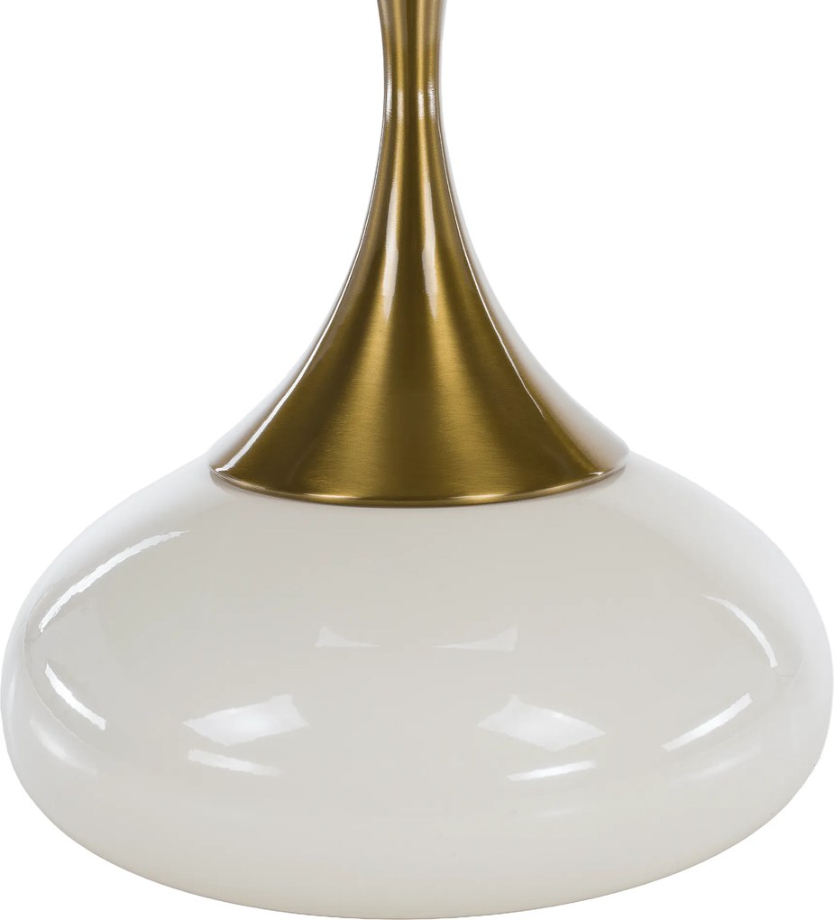 Kisasztal, fehér Ivory/arany, FEJ
