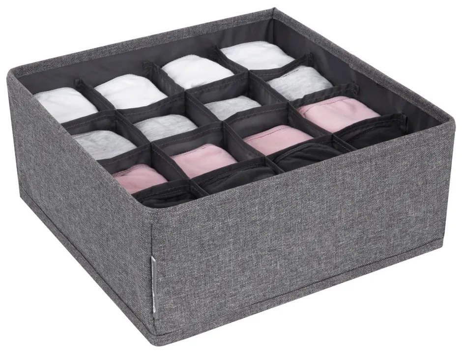 Drawer szürke fiókrendszerező 16 rekesszel - Bigso Box of Sweden