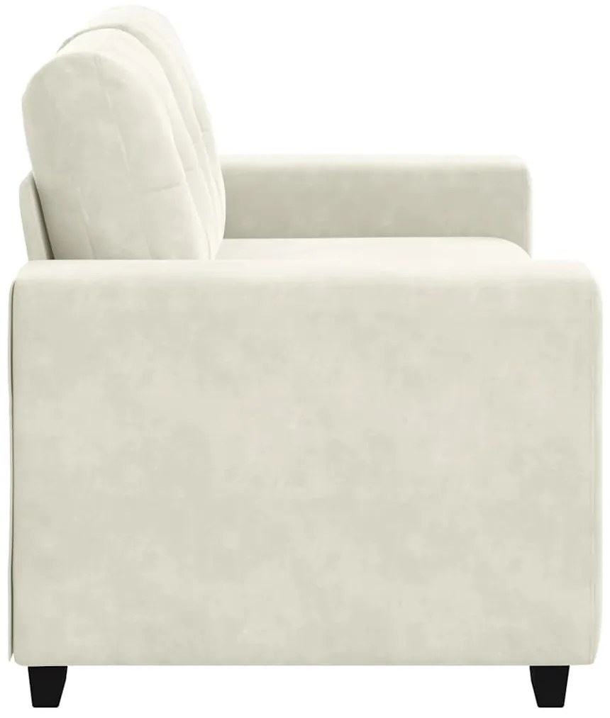 vidaXL | Kétszemélyes kanapé | párnával Krém Bársony