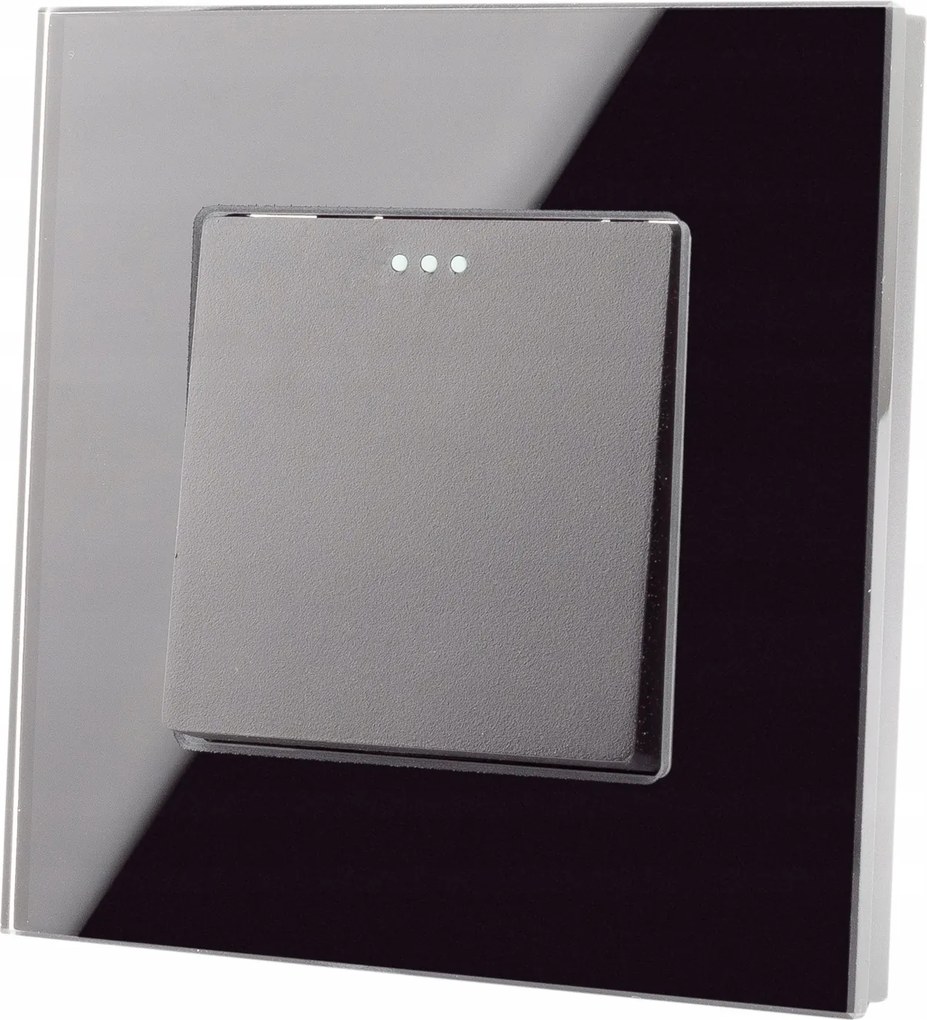 Lépcsőkapcsoló kapcsoló szimpla fekete szett Miuun kerettel