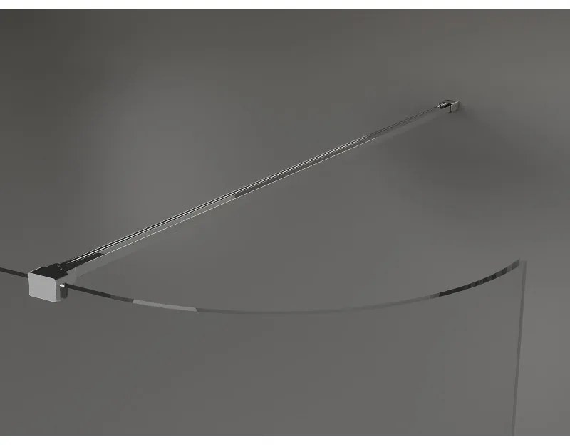 Mexen Kioto, lekerekített zuhanyparaván 120 x 200 cm, 8 mm átlátszó üveg, króm profil, 800-120-101-01-06