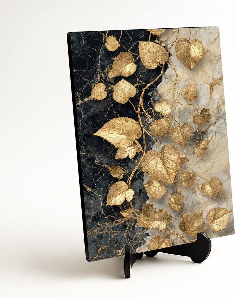 DUBLEZ | Stílusos kép - Arany szőlőlevelek