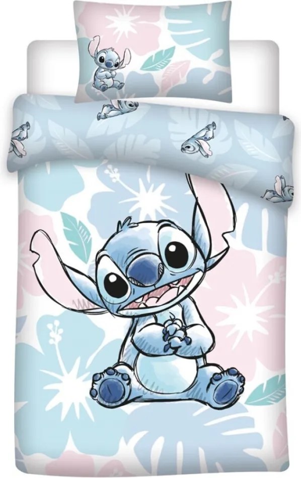Disney Lilo és Stitch, A csillagkutya Pastel gyerek, ovis ágyneműhuzat 100×140 cm, 40×60 cm