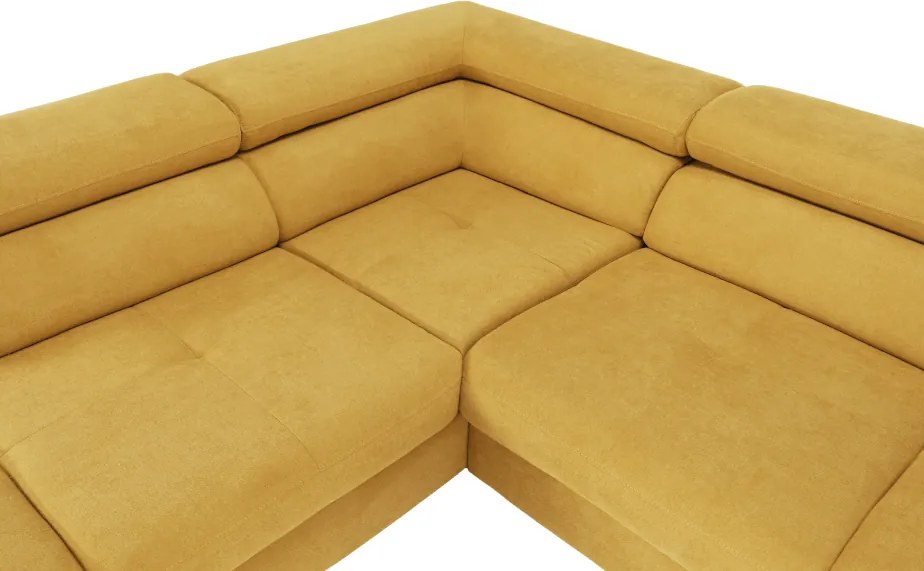 Sarokülőgarnitúra, mustár, balos, FABIA