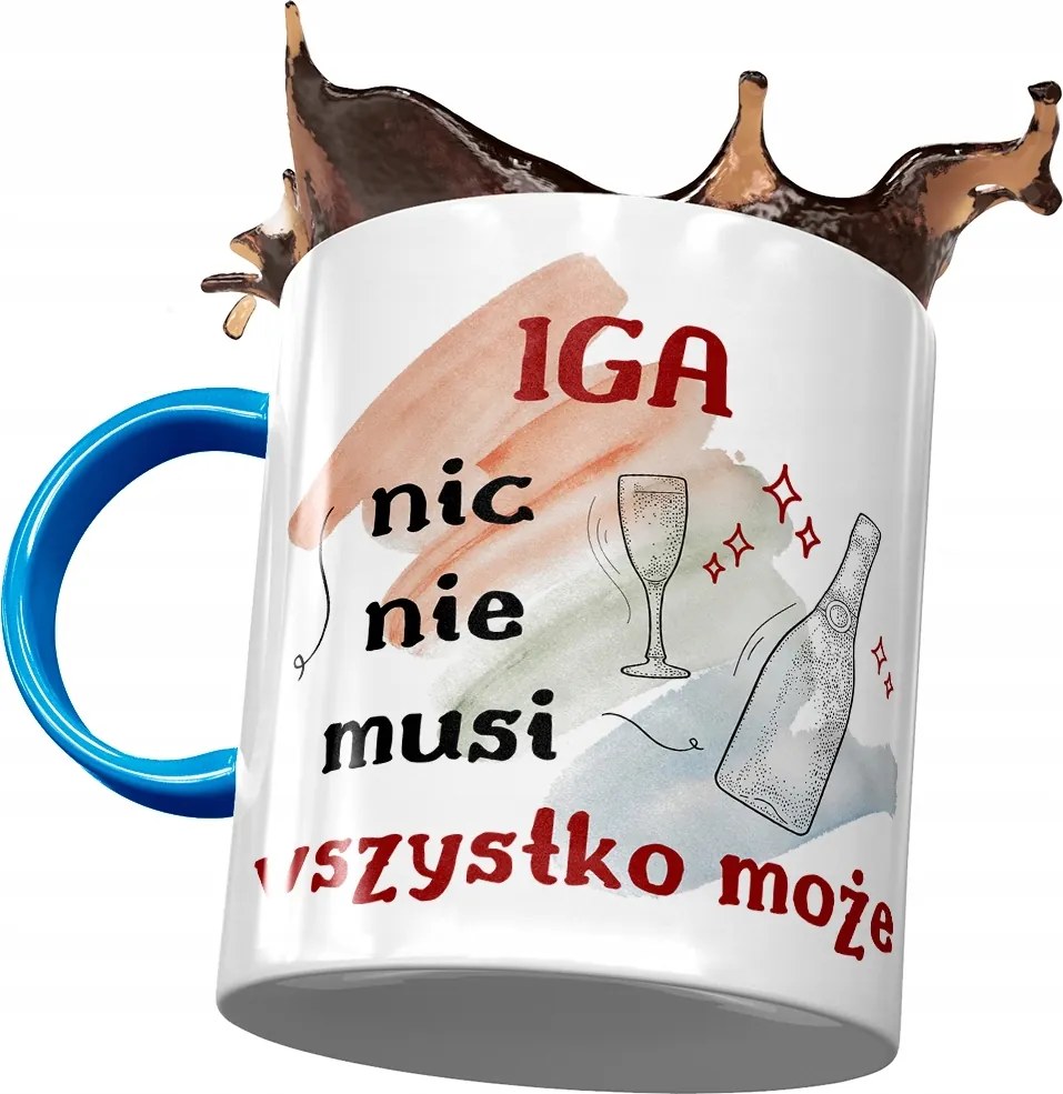 Kék Bögre Igi Feleség Barátnő Nyomtatott Fotóval