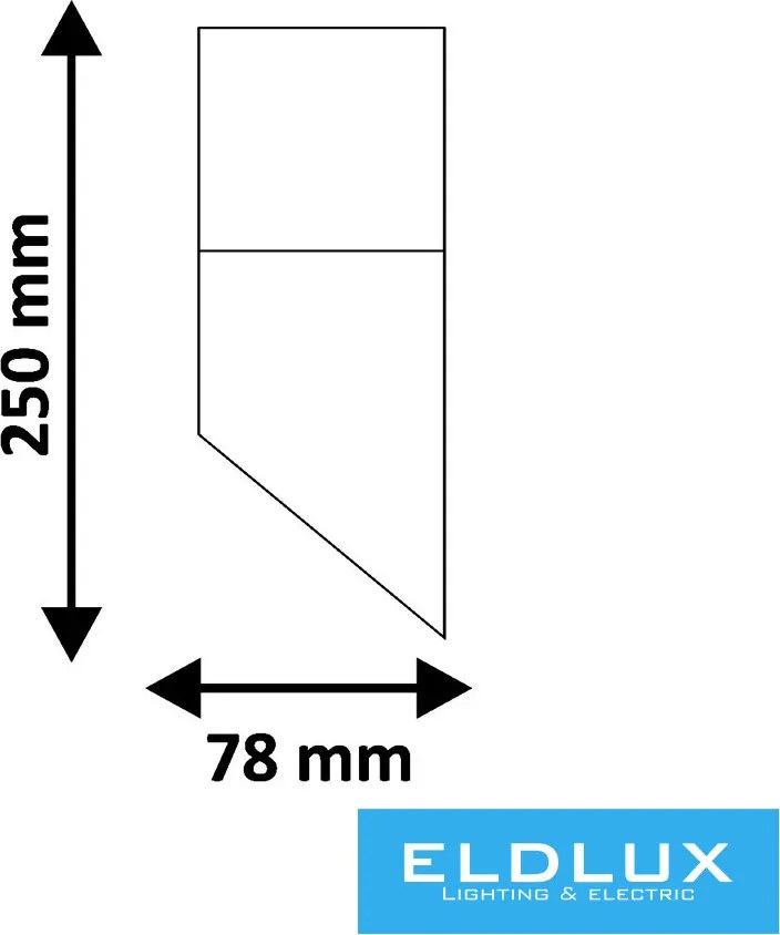 ELDLUX B250-B Modern Kültéri Fali Lámpa IP44