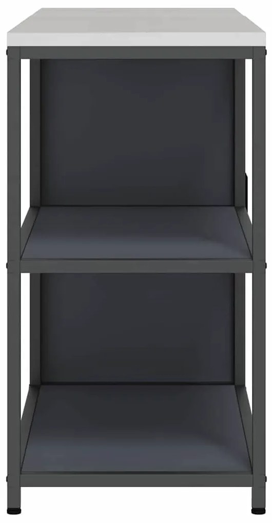 Konyhai Tároló Készlet 2 pcs Antracitszürke 150 x 50 x 92 cm