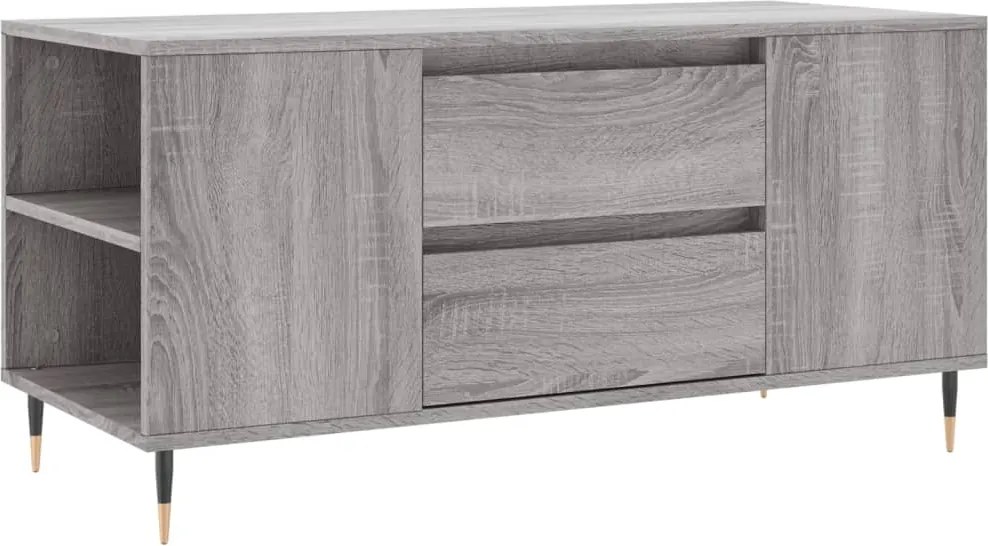 vidaXL szürke sonoma színű szerelt fa dohányzóasztal 102x44,5x50 cm