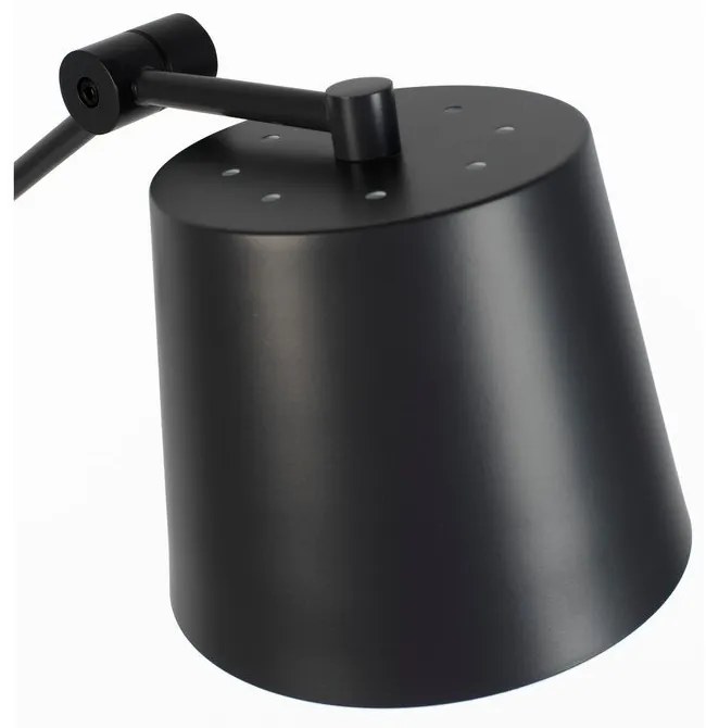 Fekete állólámpa fém búrával (magasság 135 cm) Hajo – White Label