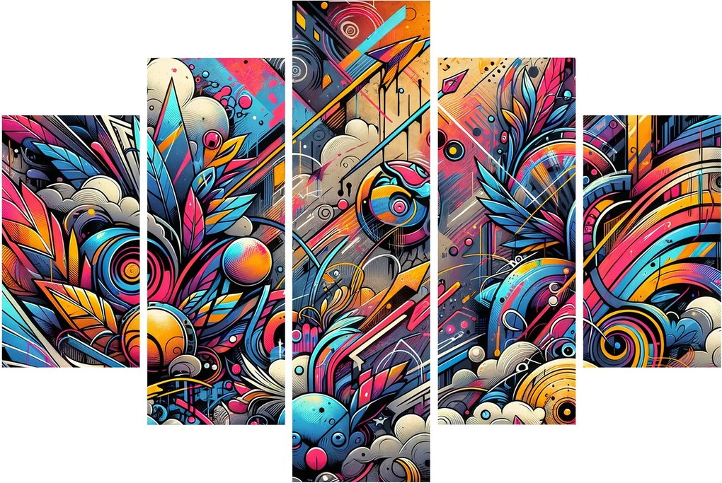 Kép - Színes graffiti (150x105 cm)