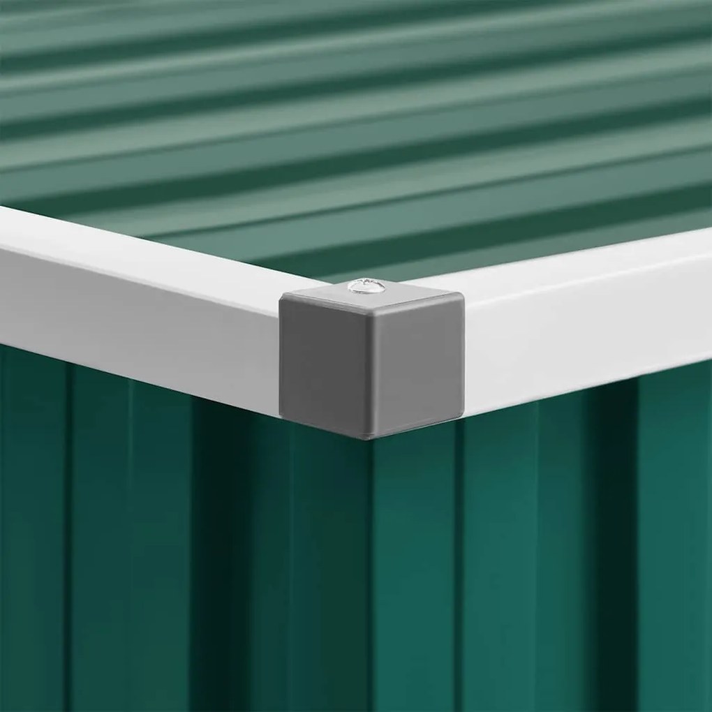 zöld horganyzott acél kerti fészer 195 x 198 x 159 cm