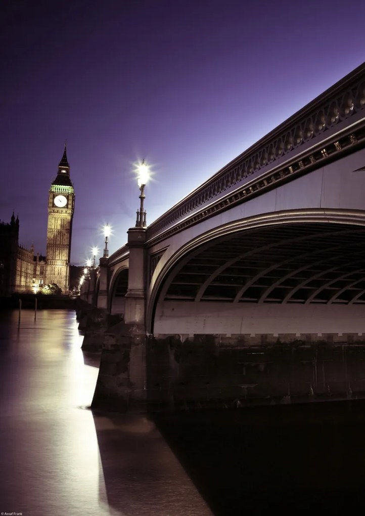 Poszter 29,7x42cm Westminster híd éjszaka, Assaf Frank