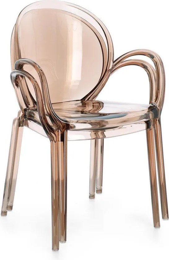 Világosbarna műanyag kerti szék Camilla – Bizzotto