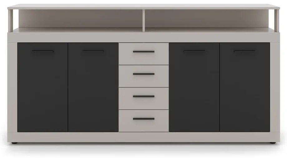 XXL/LUNA Komód Kasmír/Fekete Színben