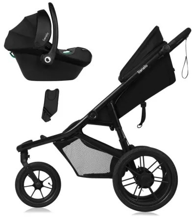 Lionelo - AZURA sport babakocsi, fekete