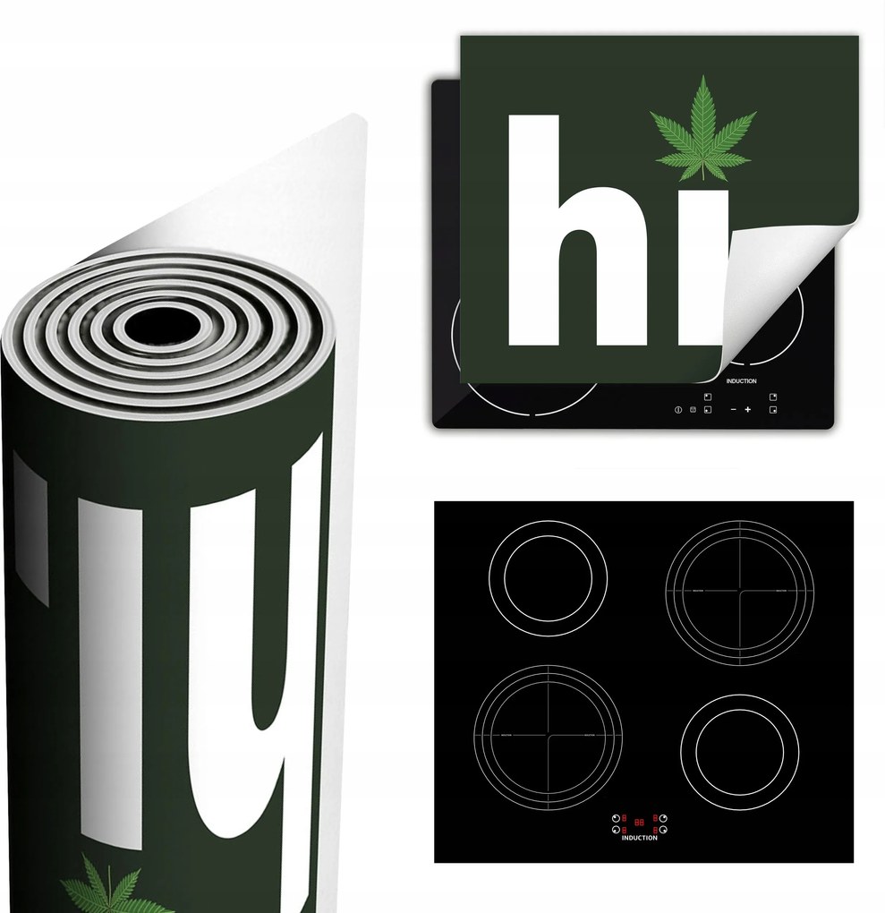 Tűzhelyvédő Szőnyeg Több Helyet Biztosít 60x52 Zöld kender