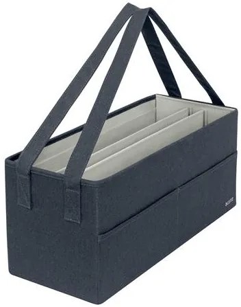 Hordozótáska, 3 rekeszes, LEITZ Fabric Hot Desking, sötétszürke (E64440089)
