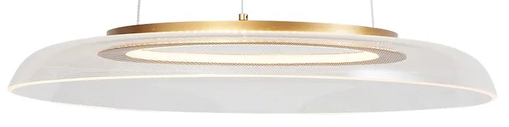Design függőlámpa arany és átlátszó, 3 lépésben dimmelhető - Scacrylic