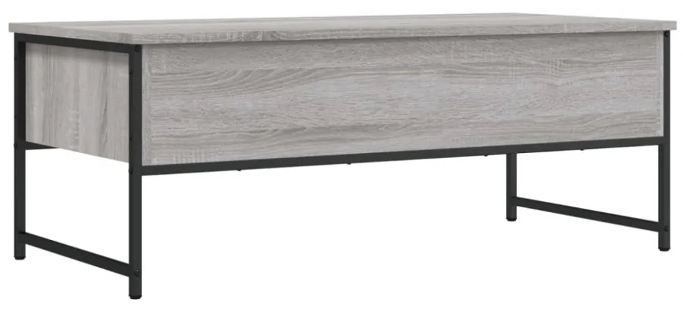 szürke sonoma színű szerelt fa dohányzóasztal 101x49x39,5 cm