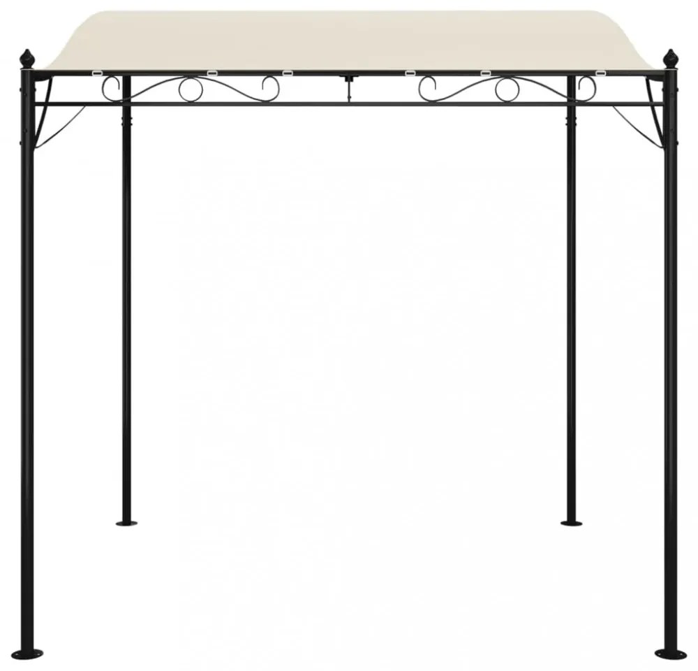 krémszínű szövet és acél pavilon 2 x 2,3 m 180 g/m²
