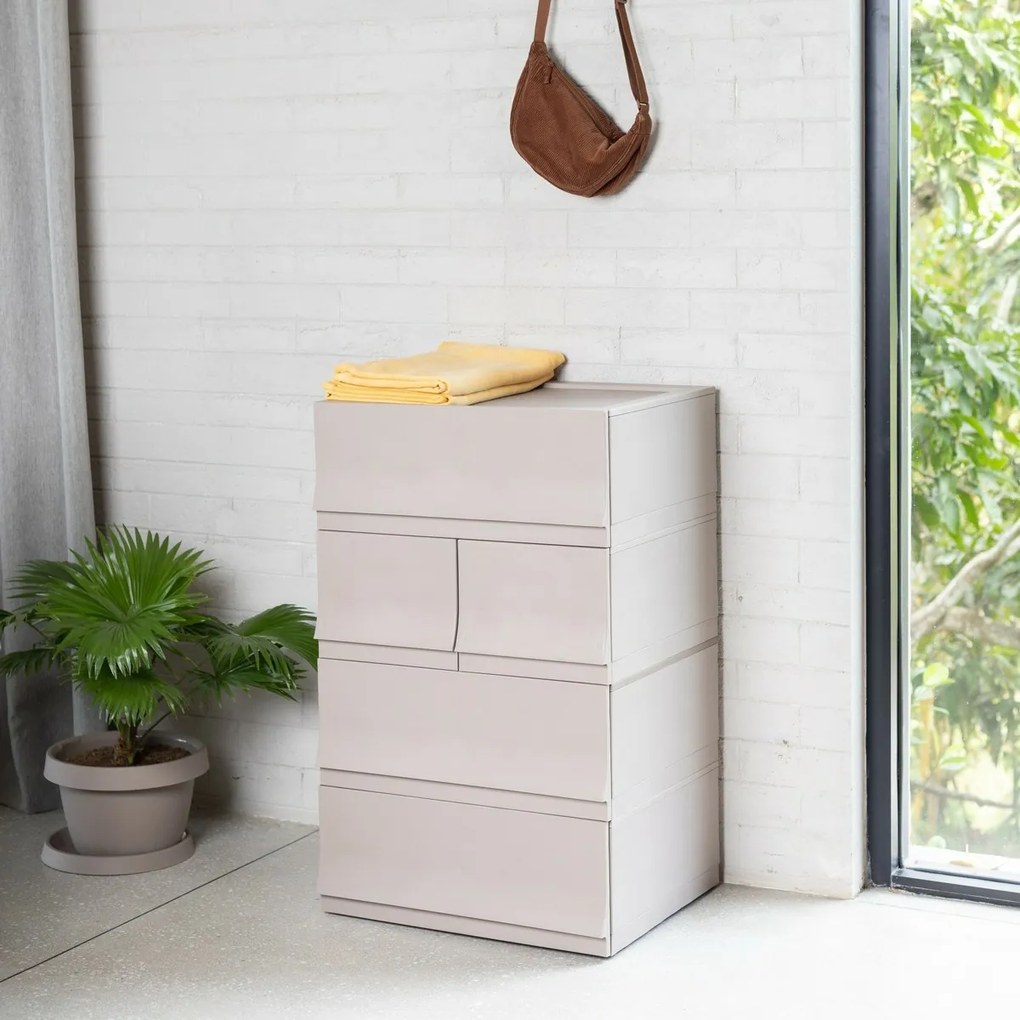 Wave Junior Wood moduláris tárolódoboz kerekek nélkül 43,4 x 27,2 x 22 cm, keskeny - 1 fiók