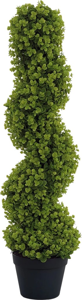 HOMCOM Mesterséges Spirális Eukaliptusz Növény Cserépben, UV Ellenálló, Belső és Külső Dekoráció, Magasság 90 cm, Zöld | Aosom