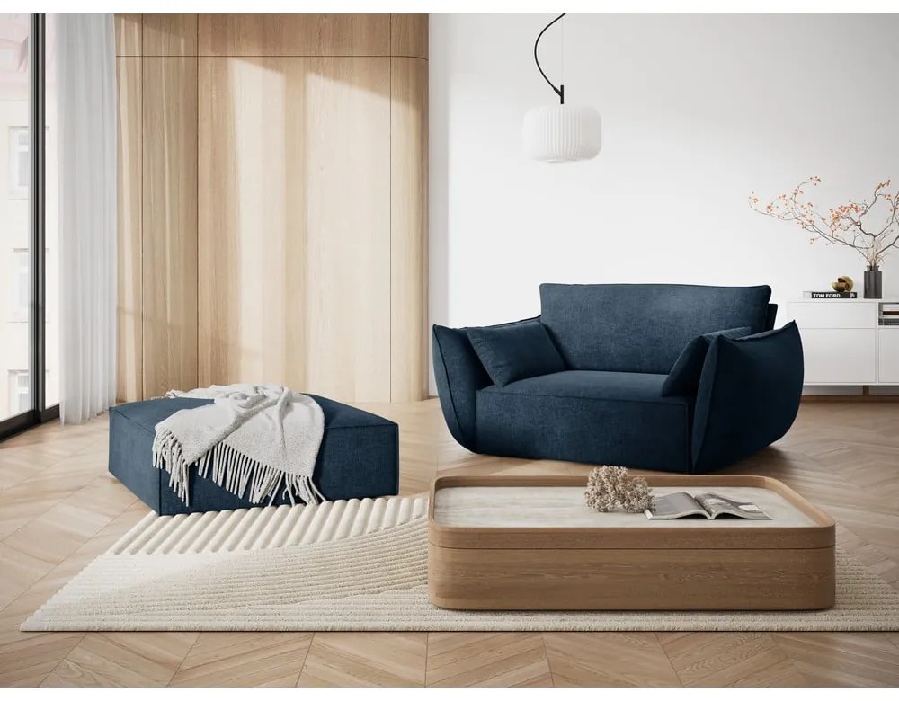 Sötétkék fotel Vanda – Mazzini Sofas