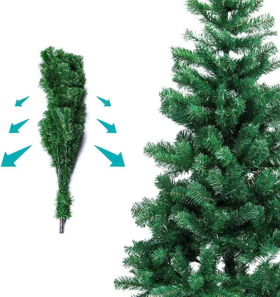 Nordmann műfenyő fém talppal, 4 méretben-210 cm