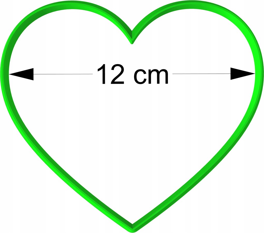 Mézeskalács lyukasztó Nagymama Napjára Nagypapa Valentin nap Szív 12cm