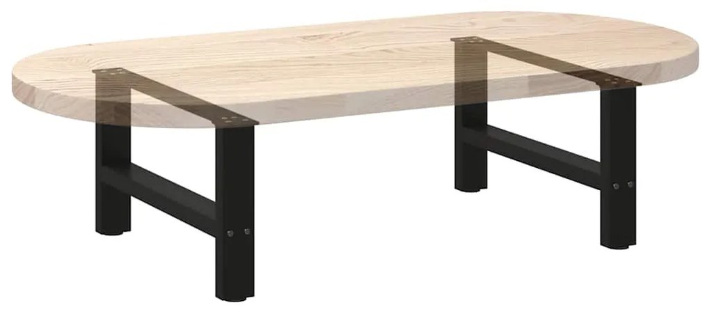 2 db fekete acél dohányzóasztal láb 70 x (30-31) cm
