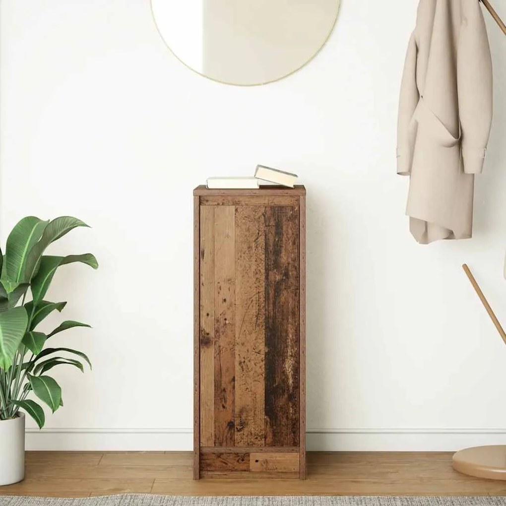 antik fa színű szerelt fa tálalószekrény 29,5x34x76 cm