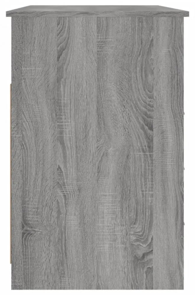 szürke sonoma színű szerelt fa íróasztal 102x50x76 cm