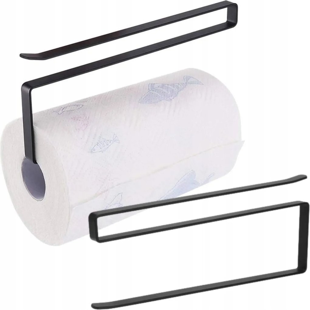 Papírtörölköző tartó, konyhai, loft, fém, fúrás nélkül