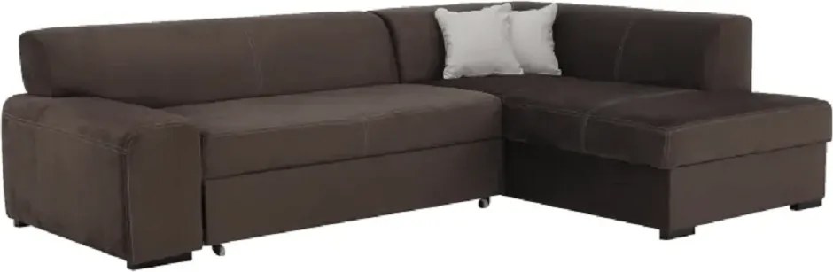 Ülőgarnitúra, barna, jobbos, MINERVA NEW