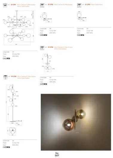 Redo 01-2778 - Fali lámpa ROY 2xG9/10W/230V