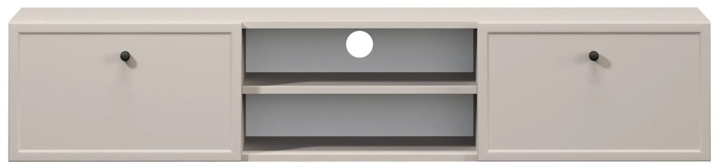 Lorini fali TV-szekrény 150 cm fiókokkal - kasmír / fekete fogantyúk