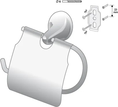 Fürdőszobai wc papír tartó