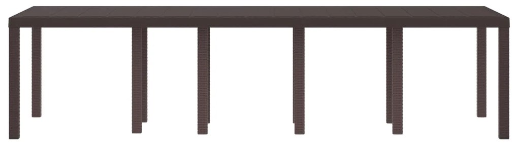 vidaXL Kerti Asztal Barna 300 x 100 x 73 cm polirattan