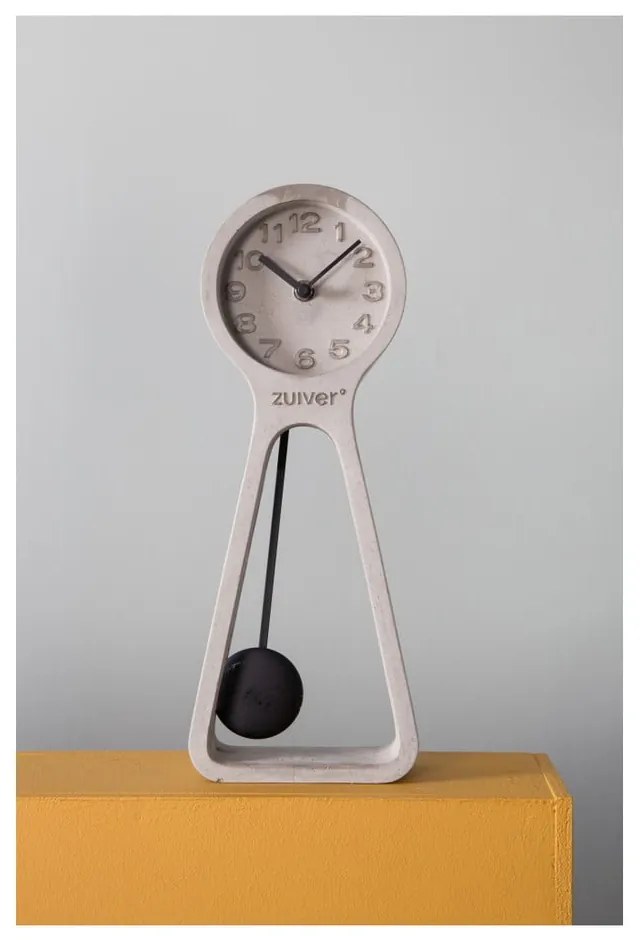 Pendulum szürke beton asztali óra - Zuiver