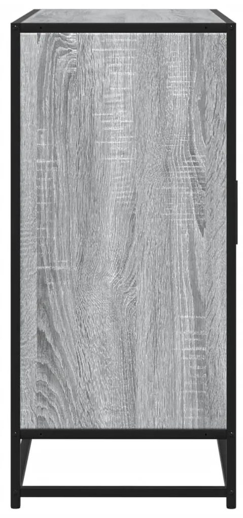 szürke sonoma színű szerelt fa tálalószekrény 92 x 35 x 76 cm