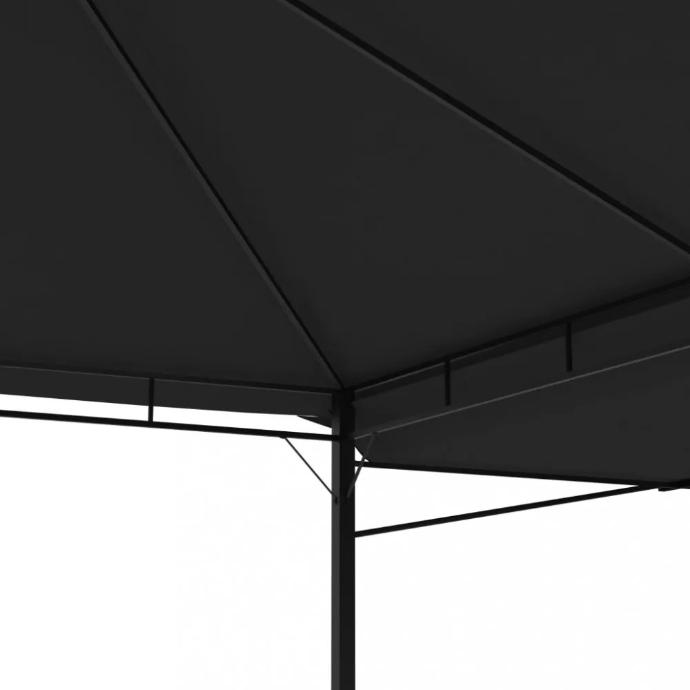 antracit pavilon dupla kibővített tetővel 3x3x2,75 m 180 g/m²