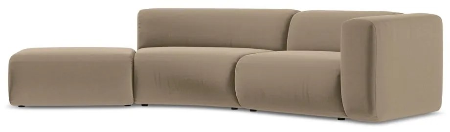 Bézs bársony heverő (bal oldali) Ekahi – Makamii